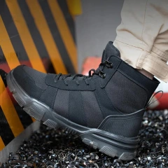 Work Protective Oxford Shoes Men's Safety Shoes Comfortable Anti-smashing Stab Tactical Sports boot Men's Work Winter Boots Durable Tactical Oxford Boots Desert Boots Outdoor Hiking Boots Ankle Shoes wear-resistant Tactical Men Work Shoes