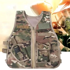 Hot Selling Kids Training Vest Adjustable Nylon Tactical Vest Outdoor Game Tactical Hunting Vest for Children  high-quality Durable Wear-resistant Light Chest Rig Training Adjustable Training durable outdoors security Training vest