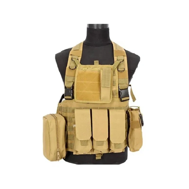 Hot Sale Training Equipment Tactical Vest Outdoor Tactical Vest Chest Rig for Hunting Tactical Pouches Chest Rig Hunting Equipment Camouflage Carrier Chest Rig Tactic Carrier Chest Rig with Magazine Pouch Tactical Chest Harness Vest
