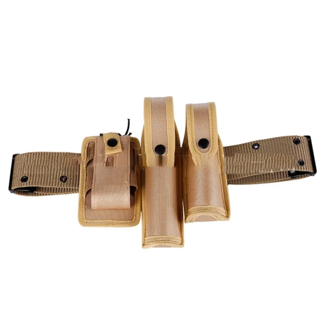 Hot Selling Training Durable Outdoor Nylon Oxford Cloth Multifunctional Belt Security Patrol Duty Belt   Quick-release Buckle Adjustable Tactical Belt with Accessories Camping and Everyday Use Mountaineering High Duty Belts