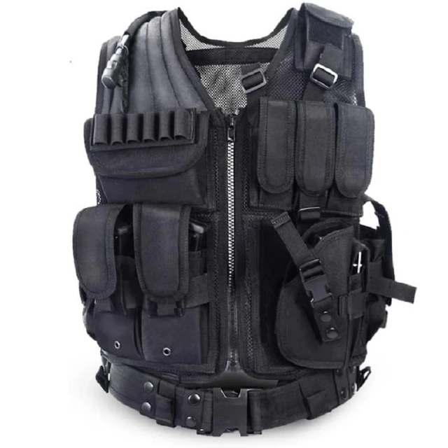 Training Vest Paintball Adjustable Soft Vest  Men Hunting Training Chest Rigs Training outdoors Breathable Paintball Holster Harness Bag Vest  Sports Training equipment Training Vest Fight Light Mini stab-proof Sports Training vest