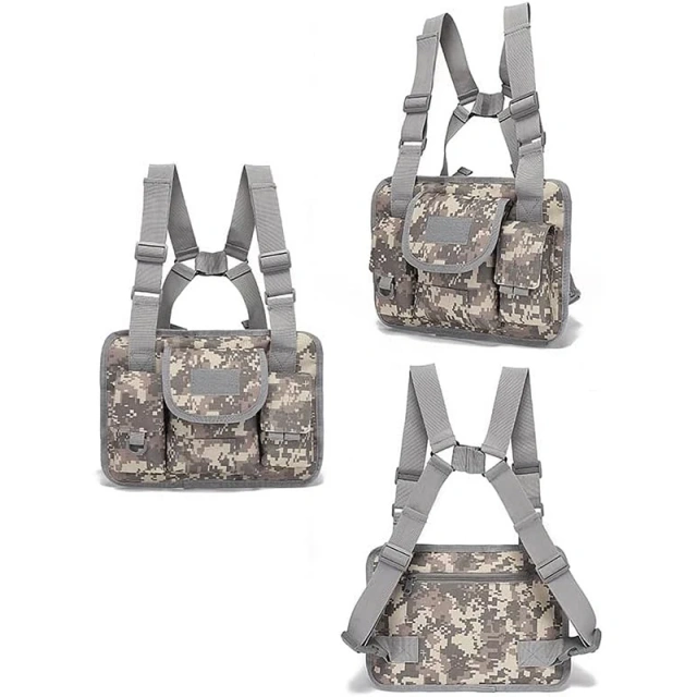 Wholesale Outdoor Tactical Gear Chest Rig Bag Multi-Functional Training Vest Tactical Chest Rig Pouch with Strap Tactical Pouch Chest Rig Multifunctional Camouflage Tactical Vest High Quality Tactical Chest Vest