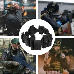 Outdoor Mountaineering Adjustable Heavy Duty Tactical Belt for Daily Commuting Hunting Training Sport Enthusiasts Utility Belt  Men Tactical Elastic Webbing Work Belts Nylon Adjustable Heavy Duty Quick Release Upgrade Buckle Stretch Belt