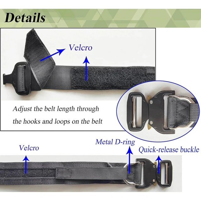 High Quality Wholesale Wear-resistant Tactical Durable Duty Belts Adjustable Training Wholesale Molle Belts  Tactical Security Duty Equipment Multifunctional Security Belts Hunting Duty Utility Belts Holster with Pouches Sets Training