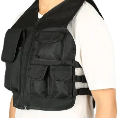 High Quality Customized Children Training Vest for Hunting Nylon Assault Training Vest Protective Thickened Tactical Vest  Training Cross Draw Vest Wear-resistant Lightweight stab-proof Sports Training vest