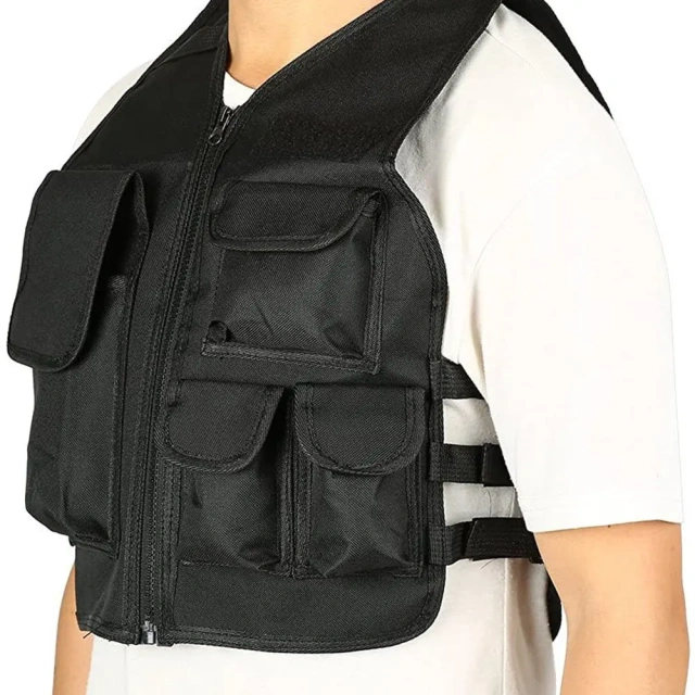 High Quality Customized Children Training Vest for Hunting Nylon Assault Training Vest Protective Thickened Tactical Vest  Training Cross Draw Vest Wear-resistant Lightweight stab-proof Sports Training vest