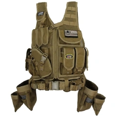 Wholesale Breathable Training Vest Tool Belt with Medium Pouches Weight Dispersal Work Outdoor Hiking  Wear-resistant Training Vest Heavy Version Quick Release Training Vest  high-quality Breathable Training Weight Vest high-quality durable multifunc