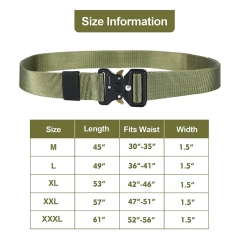 Sports Training Training Wear-resistant Men's Tactical Belt Heavy Duty Webbing Belts Adjustable Style Nylon Belts  Lightweight Outdoor Camouflage multifunctional five piece tactical waist cover hunting Mountaineering waist safety tactical belt