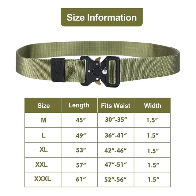 Sports Training Training Wear-resistant Men's Tactical Belt Heavy Duty Webbing Belts Adjustable Style Nylon Belts  Lightweight Outdoor Camouflage multifunctional five piece tactical waist cover hunting Mountaineering waist safety tactical belt