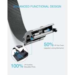 Fashionable Nylon Multifunctional Ratchet Tactical Belt Men Casual Stab-proof Sports Training Outside Tail Golf Belt  Sports Training Training Wear-resistant Men's Tactical Belt Heavy Duty Webbing Belts Adjustable Style Nylon Belts