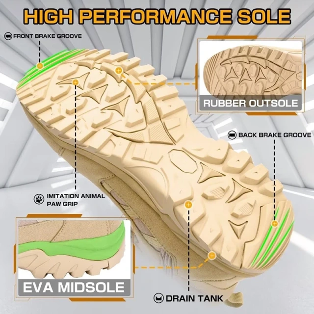 High Quality Tactical Men Boots Special Desert Boot Outdoor Oxford Outdoor Non-slip Hiking Breathable Desert Ankle Shoes Outdoor Custom Light Weight Double Sports Tactical Boots Training Boots Camping Anti-wear Oxford Fishing Hunting Sneakers