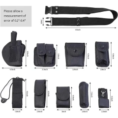 Outdoor Tactical Holster Flashlight Bag Multifunctional Tool Kit Waist Belt Nylon Oxford Cloth Practical Safety Training Belts  Hot selling Wear-resistant Adjustable Nylon Web Tactical Belts Men Ratchet Belt with Automatic Slide Buckle