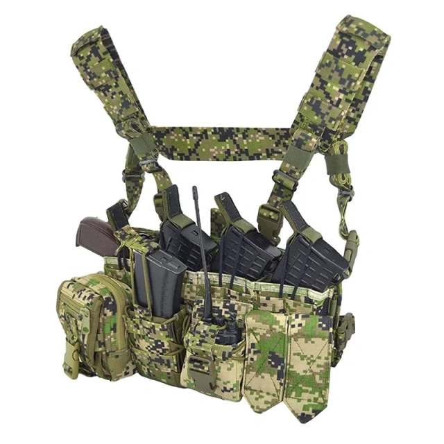 Training Molle Chest Rig Wagner Russian Durable Vest  Training Vest Adjustable Quick Release Modular Splash-Proof Training Vest for Breathable Paintball Outdoor Training Training Vest Assault Training Vest Ultra-Light Breathable for Outdoor Sports