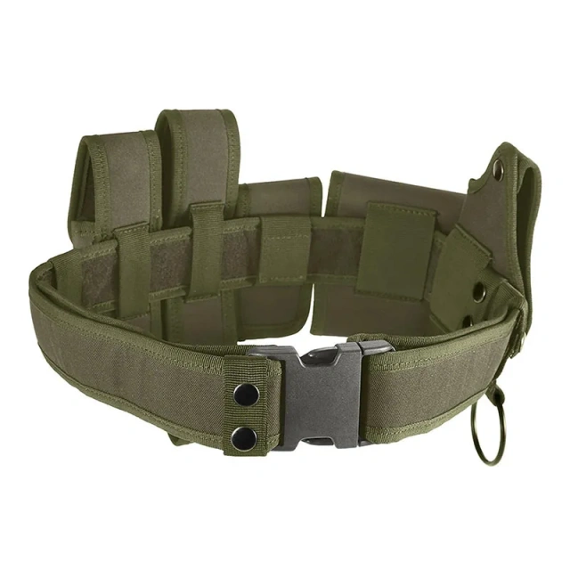 Wholesale Outdoor High Density Material Adjustable Heavy Duty Utility Belt Quick-Release Belt with Pouch Tactic Waist Belt  Wear-resistant Adjustable multifunctional Wear-resistant Tactical Belts Nylon Web Golf Casual Work Belts