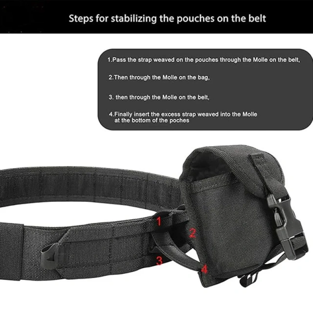 Wholesale Multifunctional Adjustable Modular Equipment Tactical Belt Adjustable Premium Duty Belt Quick-Release with Pouches  Adjustable multifunctional Training Tactical Belt Large Size Nylon Web Belt with Heavy Duty Quick Release Buckle