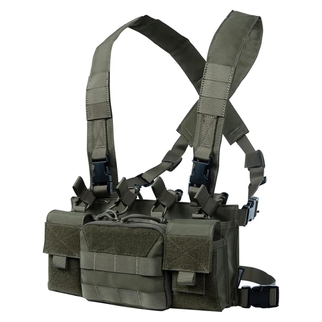 Training Equipment Tactical Vest Multi-function Tactical MOLLE Chest Rigs with Pouch Utility Tactical Vest Chest Rig Multifunctional Tactical Chest Rig Vests Adjustable Tactical Vest with Mag Pouches Tactical Chest Mini Rig for Outdoor