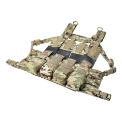 Customized Tactical Gear Vest Pouch Outdoor Tactical Molle Rig Vest Good Quality Tactical Training Chest Rig Tactical Equipment Chest Rigs Multi-pockets Tactical Pouch Chest Rig Outdoor Nylon Tactical Chest Harness Vest