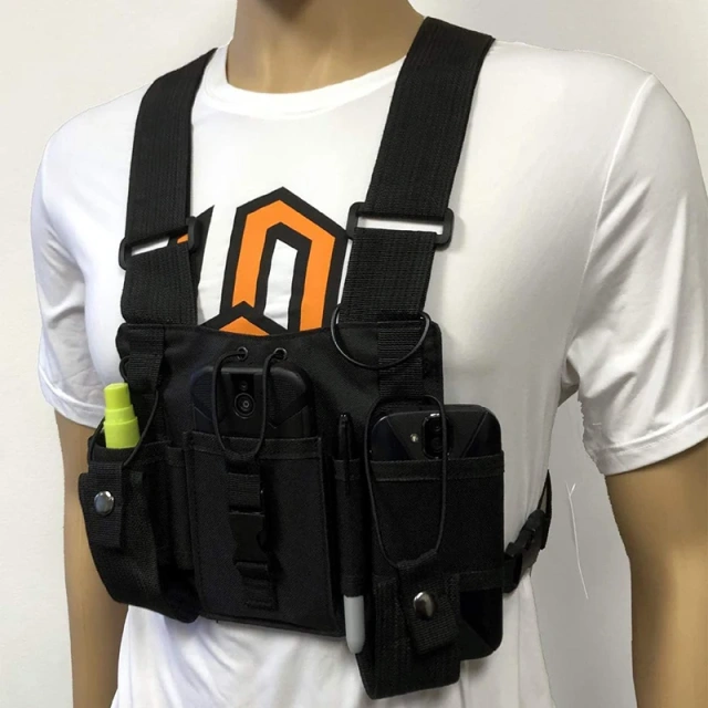Advanced Tactical Chest Vest with Adjustable Pockets Tactical MOLLE Vest Heavy Duty Tactical Vest Rig Adjustable Tactical Molle Micro Chest Rigs Modular Tactical Chest Rig Vest with Mag Pouch High Quality Training Chest Rigs