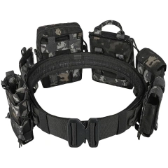 Wholesale Tactical Mountaineering Belt with Accessories Quick Release High Density Material Rigger Belt Heavy Duty Belts  Wear-resistant Durable Men's Adjustable Training Tactical Stretch Web Nylon Belt with Quick Release Buckle Belt