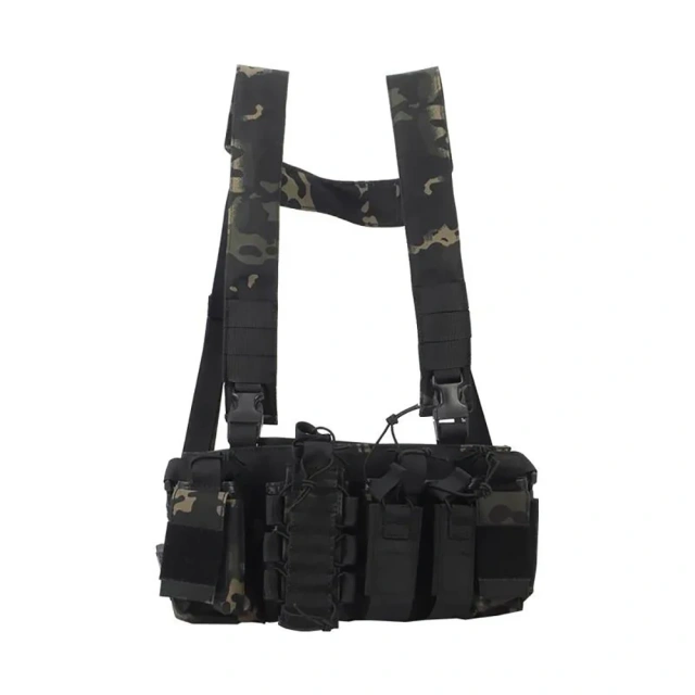Wholesale Outdoor Tactical Harness Chest Rig High Quality Training Vest Chest Rig Utility Tactical Rig Pouch for Chest military Tactical Chest Harness Vest Rig Good Quality Tactical Chest Pack Pouch Universal Tactical Chest Rig