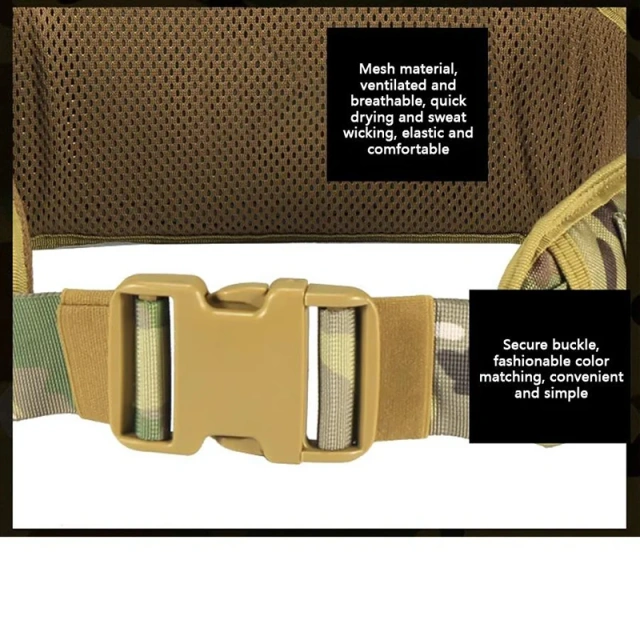 Premium Adjustable Multi-functional Camouflage Training Waist Outdoor Belt Multi Functional Carrying Equipment Waist Belt  High Quality Sports Training Heavy Duty Quick-Release Wear-resistant Lightweight Belt Stiffened  Nylon Tactical Belt