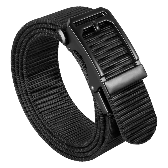 Wear-resistant Lightweight Nylon Web Work Belt with Automatic Slide Buckle Adjustable Men's Ratchet Tactical Belt  High Quality Premium Adjustable Tactical Duty Belt Set High density Material Nylon Adjustable Quick-Release Tactical Belt