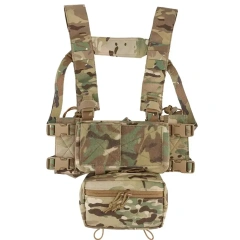 Best Selling Tactical Micro Gear Chest Rig Bags with Mag Pouch Tactical Camouflage Chest Rig Hanging Tactical Chest Rig Wholesale Tactical Molle Chest Rig Heavy Duty Tactical Vest Rig Camouflage Tactical Chest Rig Training Vest for Outdoor