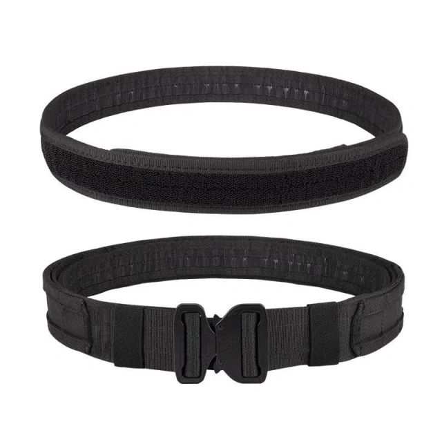 Multifunctional Tactic Waist Belt Adjustable Tactical Belt with Detachable Pouch Quick Release Buckle for Outdoor Activities  Adjustable Training Tactical multifunctional Wear-resistant Belt Fully Canvas Web Belt with Flip Top Buckle