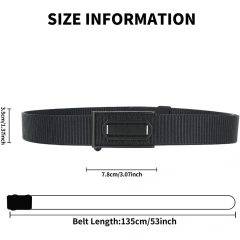High Quality Men's Ratchet Belt Nylon Tactical Adjustable Training Hiking Rigger Extra Thick Webbing Belt  Lightweight Durable Nylon Canvas Plastic Buckle Belt Travel Adjustable Nylon Web Slide Tactical Belts