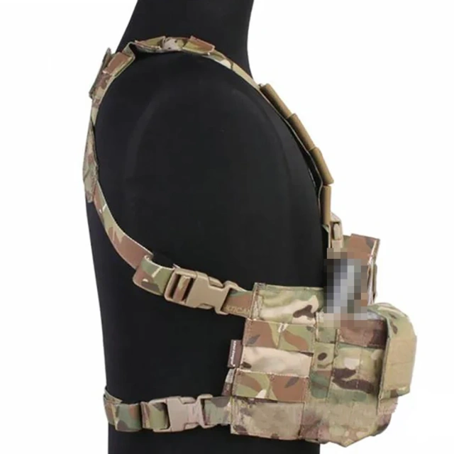 Customized Tactical Vest Chest Rig for Training Utility Tactical Chest Rig Heavy Duty Tactical Pouch Chest Rig Tactical Accessories Chest Rig Pack with Magazine Pouch Nylon Tactical Chest Rig for Men Outdoors Tactical Chest Rig