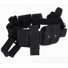 Adjustable Training Multi Functional Outdoor Sports Multiple Pockets Security Inspection Belt Security Duty Belt  Outdoor Men Tactical Multi Function Heavy Duty Mountaineering high density Material Belts Utility Belts with Pouches