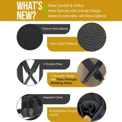 Tactical Gear Chest Rig Heavy Duty Tactical Vest MOLLE Chest Rigs Utility Tactical Chest Rig with Dangler Pouch Factory Direct Sales Utility Tactical Vest Chest Rig Tactical MOLLE Chest Rigs with Pouch Tactical Vest for Hunting