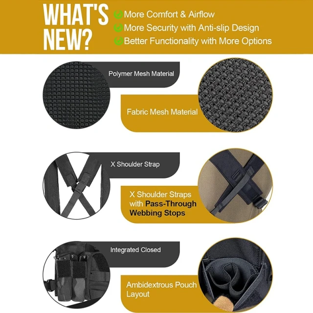 Tactical Gear Chest Rig Heavy Duty Tactical Vest MOLLE Chest Rigs Utility Tactical Chest Rig with Dangler Pouch Factory Direct Sales Utility Tactical Vest Chest Rig Tactical MOLLE Chest Rigs with Pouch Tactical Vest for Hunting