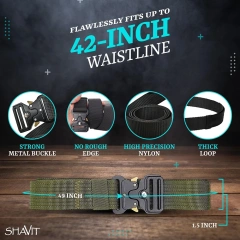 Adjustable Training Tactical Belts Work Hiking Riggers Web Nylon Waistband Belt with Quick Release Metal Buckle  Wholesale Premium Durable Tactical sport enthusiasts Belt with Pouches High Density Security Duty Equipment Duty Belts