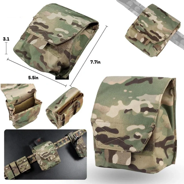 Detachable Tactical Belt with Quick Draw Holster Triple Pouch Medical Kit and Multi-Purpose Stuff Bag Tactic Waist Belt  Multi-functional practical sport enthusiasts Tactical Belt Set Quick Release Holster Medical Bag tactic Training Waist Belt