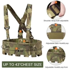 Lightweight Tactical Chest Rig Lightweight Tactical Chest Hanging Vest with Mag Outdoor Tactical Chest Rig Pouch Customized Tactical Chest Rig for Training Hunting Adjusted Hunting Tactical Vest High Quality Tactical Vest Chest Rig