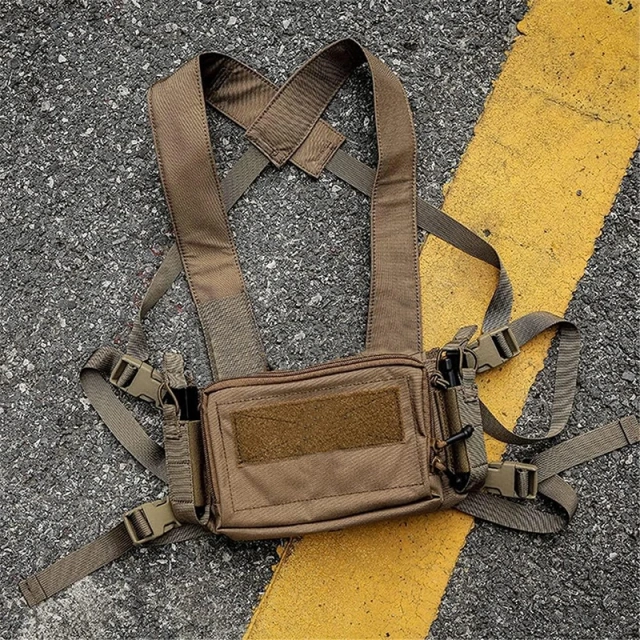Good Quality Unisex Tactical Micro Chest Vest for Outdoor Mini Style Tactical Backpack Vest Tactical Molle Chest Rig Customized Outdoor Molle System Tactical Chest Rig High Quality Hunting Tactical Vest Gear Chest Rig for Hunting