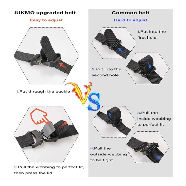 Training Quick Release Tactical Belt Work Nylon Web Hiking Belt with Heavy Duty Seat Buckle Tactical Belts  Premium Outdoor Detachable Security Duty Belt Modular Equipment Hunting Game Versatile Utility Adjustable tactic Waist Belt