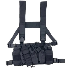 Customized Tactical Chest Rig for Hunting Adjustable Tactical Chest Rig Bag Heavy Duty Tactical Harness Vest Rig Bag Outdoor Sports Accessories Tactical Recon Chest Rig Camouflage Tactical Safety Chest Rig Tactics Molle Chest Rig Pouch