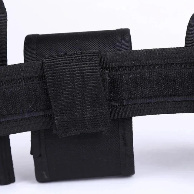 Lightweight Outdoor Sports Gear Equipment Wear-resistant Hunting Tactical Belt with Pouches Sport Enthusiasts Tactic Waist Belt  Training Wear-resistant Tactical Outdoor Nylon Men Belt Adjustable Slide Plastic Buckle Web Canvas Belt