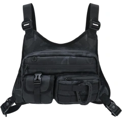 Outdoor Sports Chest Bag for Men Sports Utility Tactical Chest Pack Large Capacity Lightweight Tactical Vest Customized Multi-functional Tactical Pouch Bags Chest Rig Training Tactical Chest Rig Heavy Duty Chest Rig for Tactical
