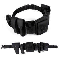 Detachable Adjustable Tactical Belts High Quality Training Hunting Accessories Security Practical Kit Duty Belt with Pocket  Heavy Duty Durable Nylon Elastic Stretch Tactical Belts for Men sport casual Training durable Tactical Belts