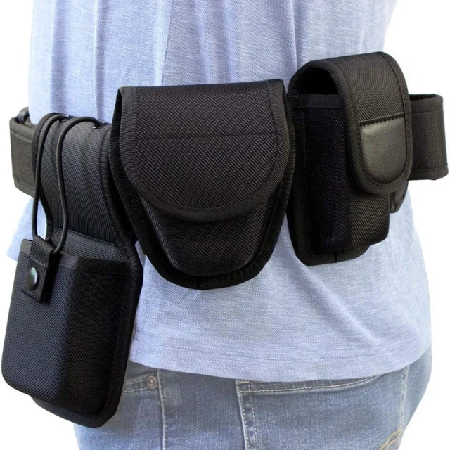 Sport Enthusiasts Mountaineering High Density Duty Web Belt Kit with Pouches Security Modular Tactical Belts Heavy Duty Belt   Multifunctional Quick-release Buckle Outdoor Duty Belts Utility Belts with Bag Waist Tool Practical Waistband Waist Belt