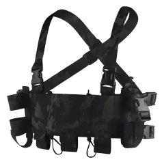 Camouflage Tactical Chest Rig Vest Outdoors Tactical Chest Rig Quick Release Training Vest Tactical Chest Rig Wholesale Men Nylon Hunting Chest Rig Tactical Pack Chest Rig with Magazine Pouch Micro Tactical Chest Rig