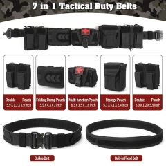 Adjustable Outdoor Quick Release Tactical Heavy Duty Belt Quick-release Buckle High Density Material Tactical Waist Belt  Premium Outdoor Hunting Gadget Pouch Waist Bag Adjustable Padded sport enthusiasts Duty Belts Tactical Utility with Holster