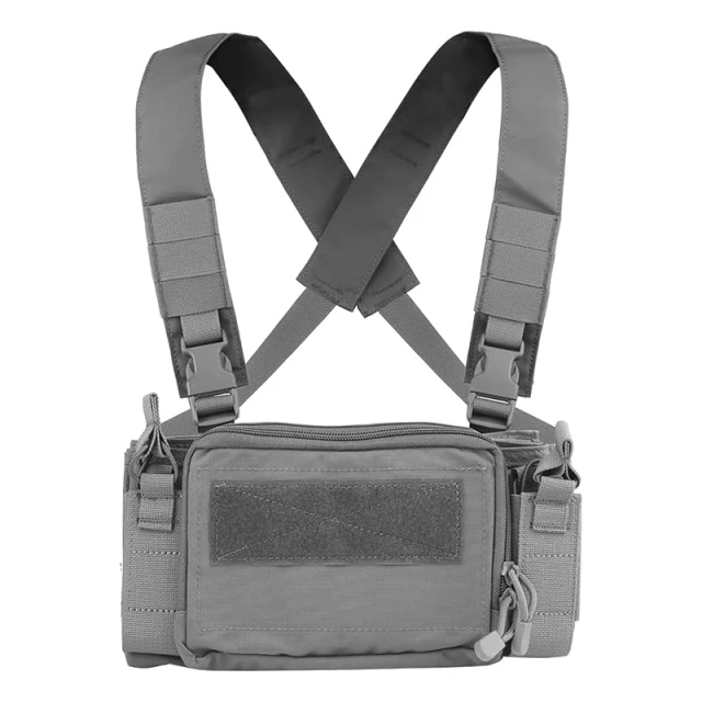 Customized Good Quality Camouflage Tactical Vest Outdoor Tactical Vest for Hunting Heavy Duty Tactical Chest Rig Customized Outdoor Chest Rig Tactical Vest for Training Camouflage Hunting Molle Mag Pouches Tactical Chest Rig Bag