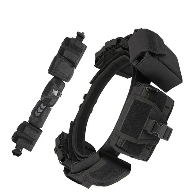 Premium Training Multifunctional Tactical Waist Belt Wear-resistant Duty Tactical Waist Equipment Outdoor Hunting Girdle Pouch  Wear-resistant Adjustable Men Rigger Nylon Web Work Belt with Quick Release Buckle Adjustable Tactical Belt