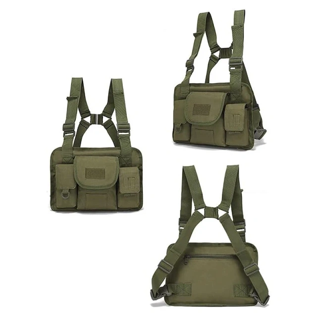 Wholesale Outdoor Tactical Gear Chest Rig Bag Multi-Functional Training Vest Tactical Chest Rig Pouch with Strap Tactical Pouch Chest Rig Multifunctional Camouflage Tactical Vest High Quality Tactical Chest Vest