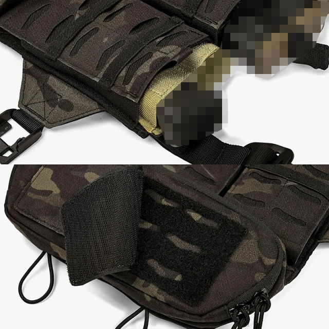 Durable Tactical Chest Rig Adjustable Chest Rig Tactical Vest Waterproof Tactical Vest Chest Rig with Belly Pouch Best Selling Woodland Tactical Vest Chest Bag Multifunctional Tactical Chest Rig Outdoor Hunting Vest Chest Rig