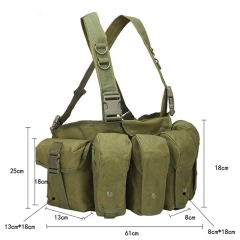Hot Sale Outdoor Tactical Accessory Molle Vest Tactical Pouch Bag Vest Tactical Camouflage Chest Rig Harness for Tactical Wholesale Tactical Equipment Gear Hunting Vest Heavy Duty Tactical Pouch Chest Rig Utility Tactical Chest Rig for Outdoor